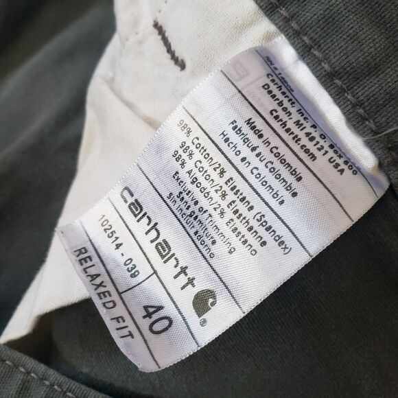 2020 Carhartt Relaxed Fit Size 40 Mens Gravel Canvas Utility Work Shorts - Picture 2 of 10